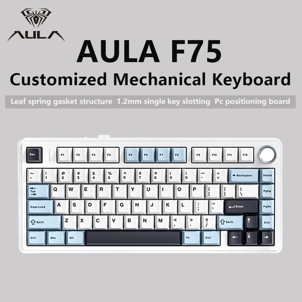 AULA F75 2.4G Wireless/Bluetoo - Keyboard Gaming Blue Switch review and price
