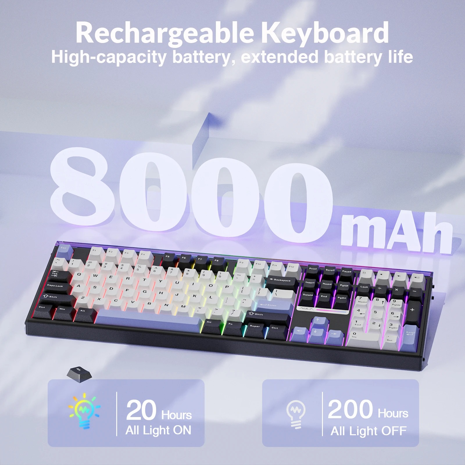 AULA H108 Tri‑Mode Mechanical  - Gaming Keyboard Hot Swappable review and price