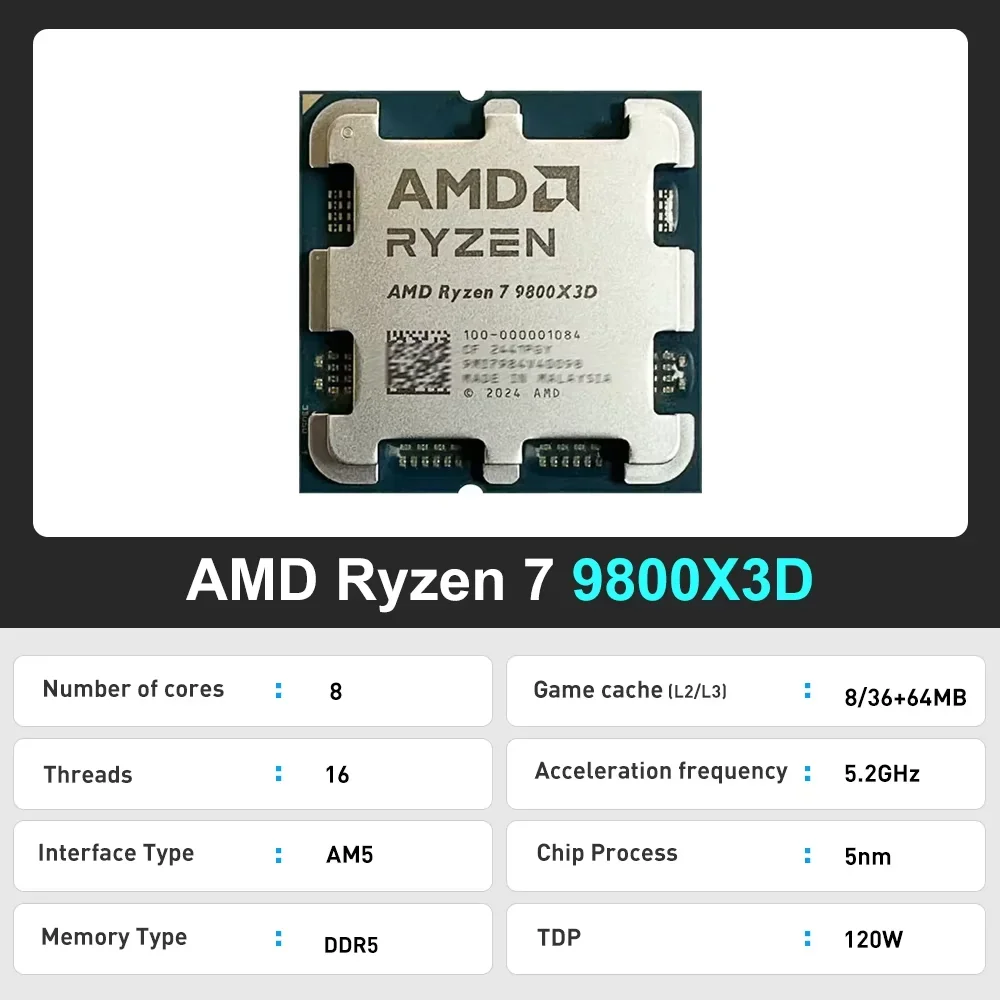 Ryzen 7 9800X3D AMD AM5 Deskto - Amd Cpu Ryzen 7 review and price