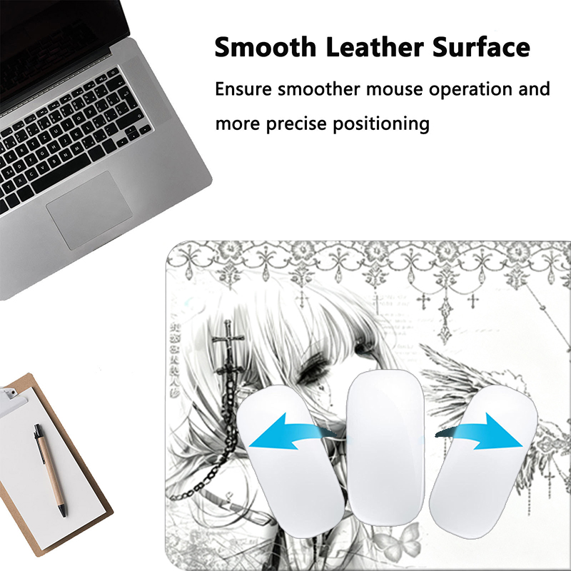 Leather Mousepad Black White A - Gaming Keyboard Nearby review and price